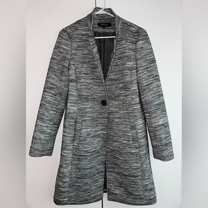 Kenneth Cole Grey Stripes Coat Size M